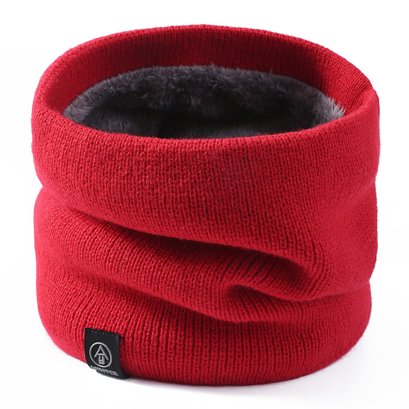 Knitted Wool Scarf Plain Weave Men's And Women's Warm Jacket Scarf
