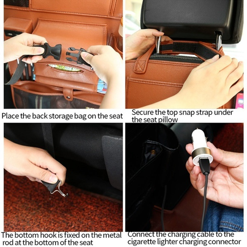 Car Backrest Storage Bag Multifunctional