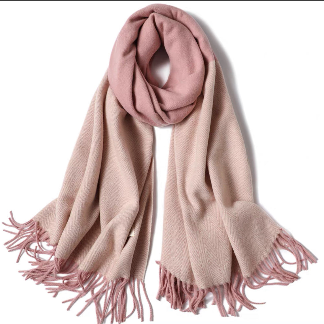 Autumn And Winter Herringbone Plaid Fashion Wool Scarf Long Thick Shawl Unisex