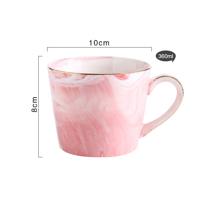 Marbled ceramic cup