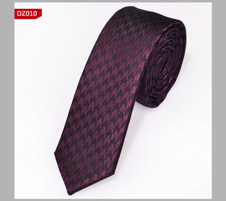 British Style Polyester Yarn Dyed Male 5cm Narrow Tie