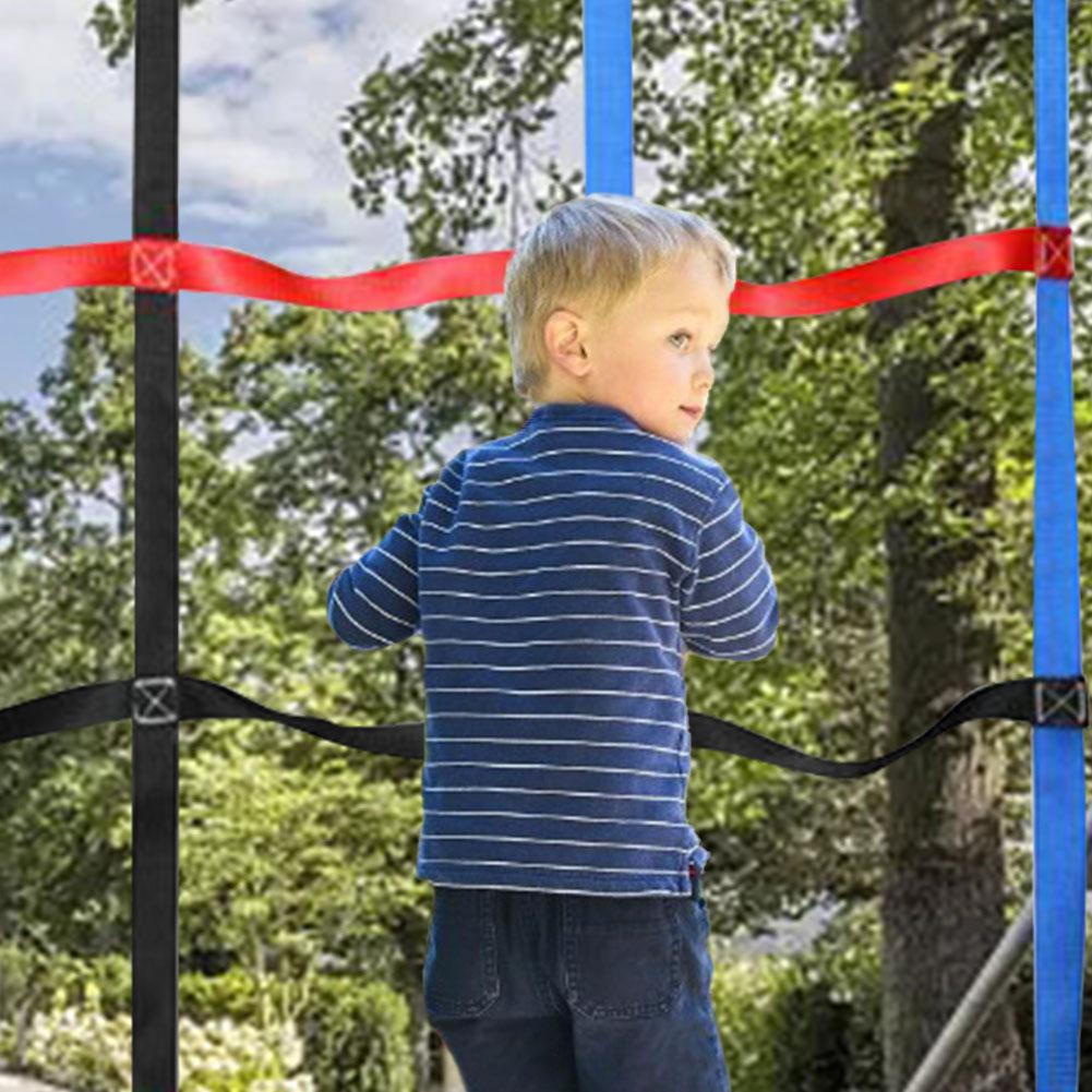 High-strength polyester webbing climbing net