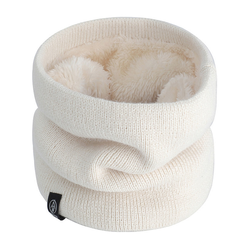 Knitted Wool Scarf Plain Weave Men's And Women's Warm Jacket Scarf