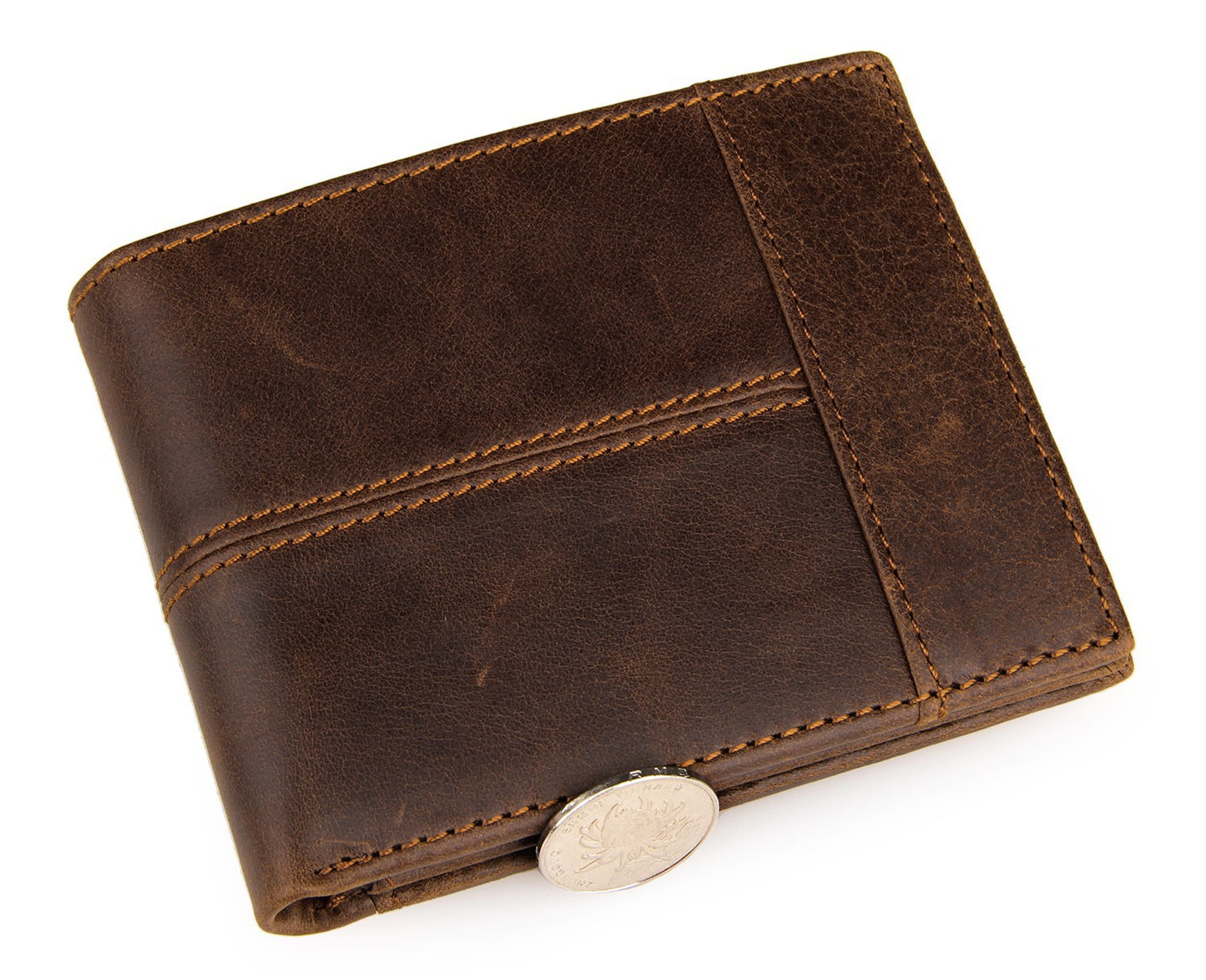 J.M.D October new wallet short real leather purse fashion splice design 8064