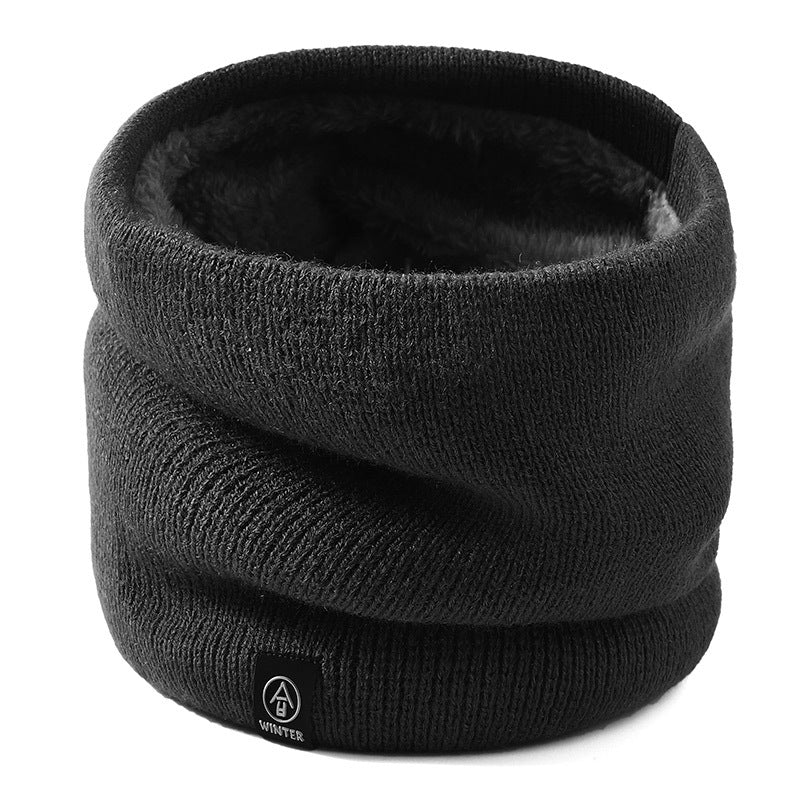 Knitted Wool Scarf Plain Weave Men's And Women's Warm Jacket Scarf