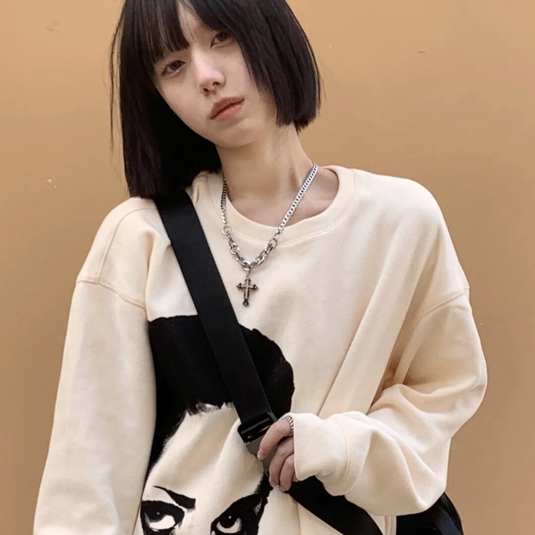 Cool With Diamond Cross Double Chain Stitching Men's And Women's Street