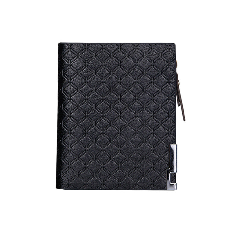 Men's Short Checked Horizontal Coin Purse