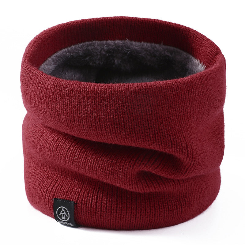 Knitted Wool Scarf Plain Weave Men's And Women's Warm Jacket Scarf