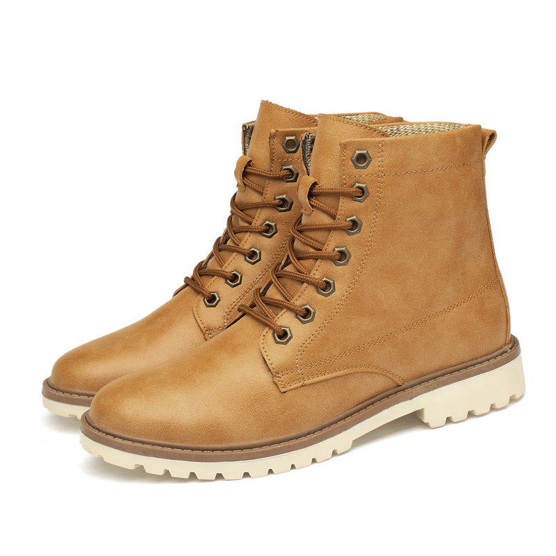 Men's leather boots British Martin boots