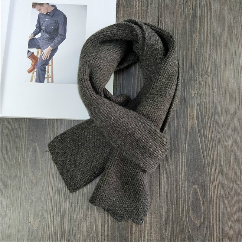 Knitted rabbit fur collar