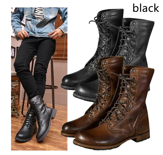European and American fashion men's boots shoes hot sale motorcycle boots knight boots