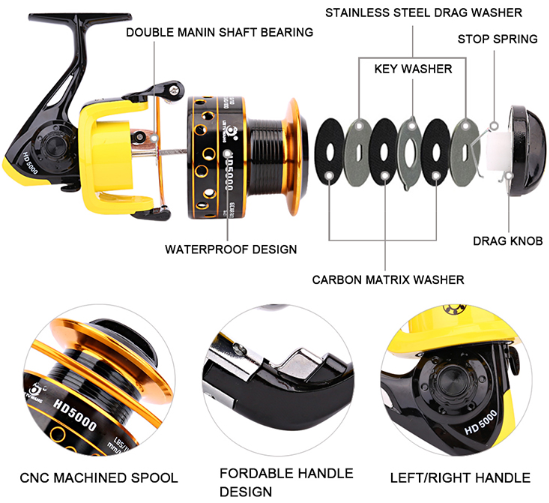 Hunting Fish King Metal Fishing Reel