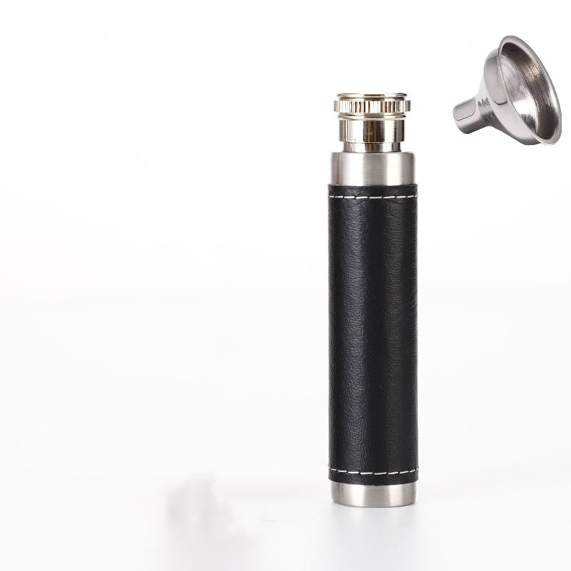 Portable Outdoor Portable Leather Stainless Steel Wine Bottle