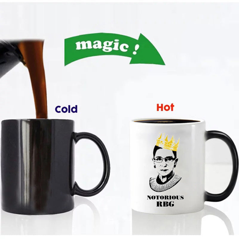 Color-changing Mark Ceramic Coffee White Water Cup