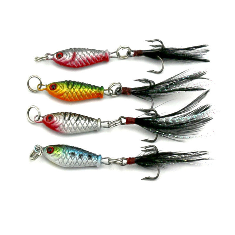 HENGJIA Mini Lead Fish Bait 6.4g Road Subiron Bait 2.5cm Simulation Metal Bait