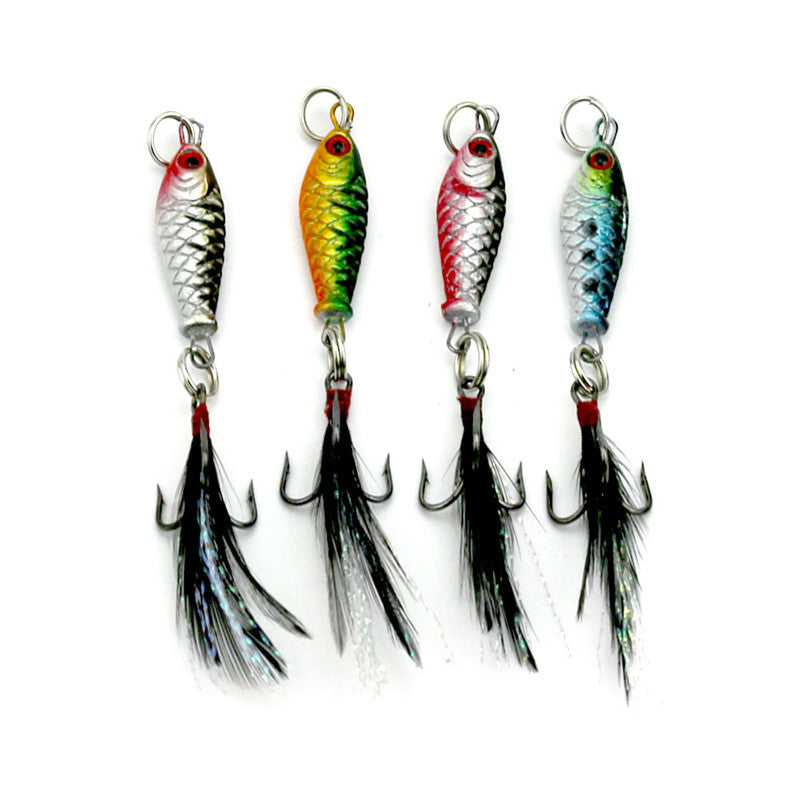 HENGJIA Mini Lead Fish Bait 6.4g Road Subiron Bait 2.5cm Simulation Metal Bait