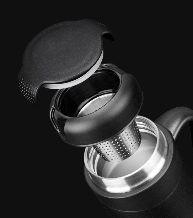 350ml Office Mug With Tea Drain Handle