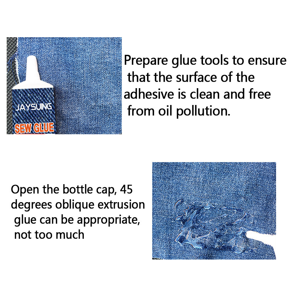 Clothing sewing glue