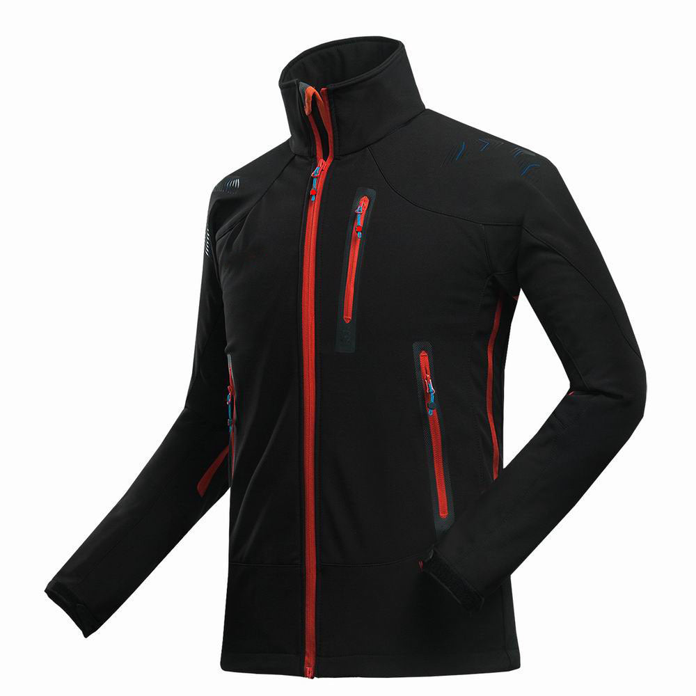 Male Foreign Trade Outdoor Mountaineering Camping Leisure Sports Clothing Complex Soft Shell Jacket Soft Shell Garment Wholesale Price