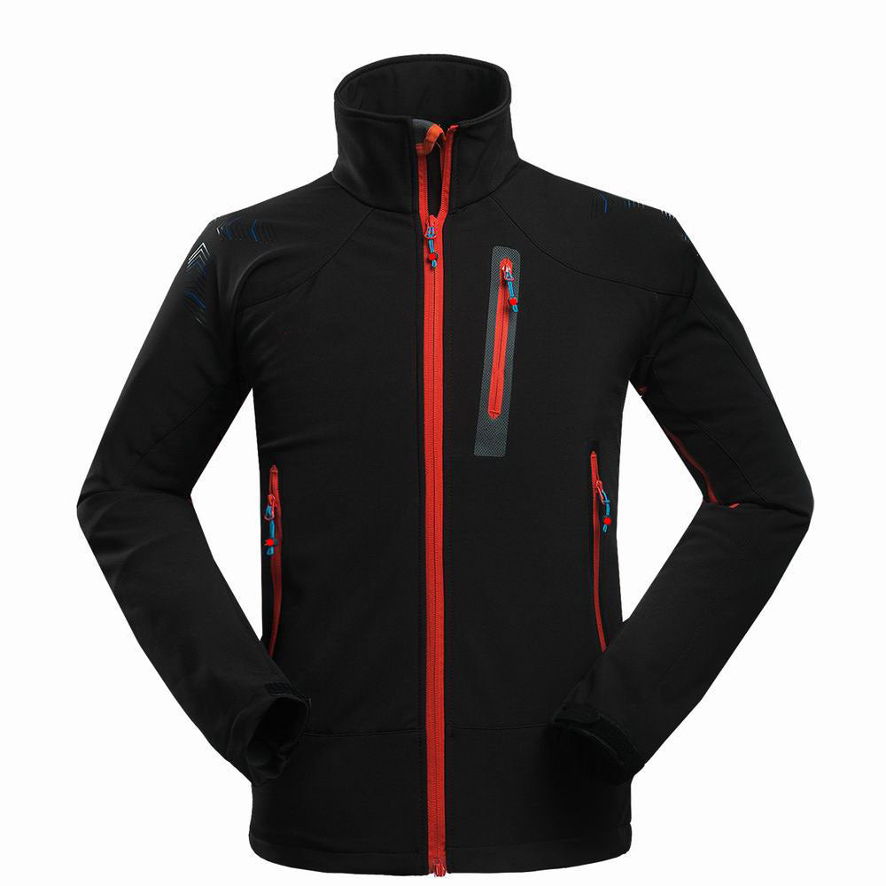 Male Foreign Trade Outdoor Mountaineering Camping Leisure Sports Clothing Complex Soft Shell Jacket Soft Shell Garment Wholesale Price