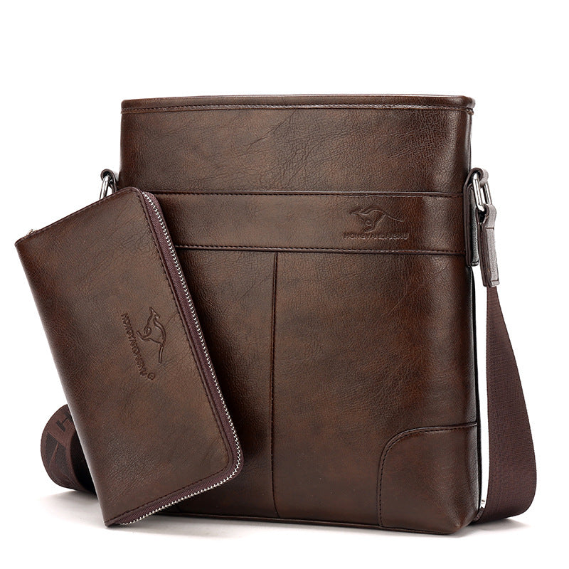 The new hung rock kangaroo leather casual male Bag Messenger Bag Shoulder Bag Messenger Bag men bag.