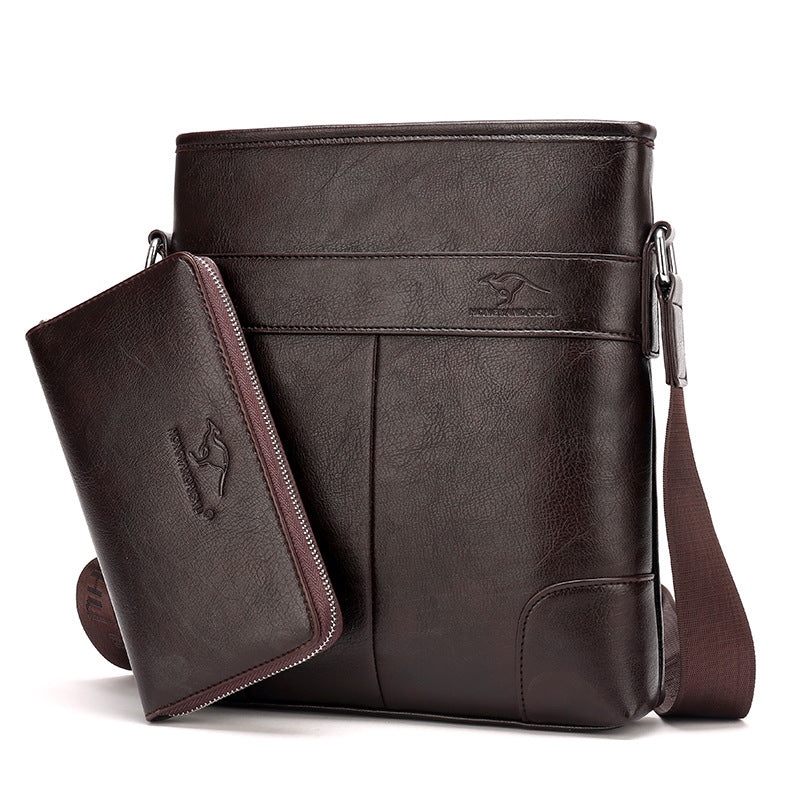 The new hung rock kangaroo leather casual male Bag Messenger Bag Shoulder Bag Messenger Bag men bag.