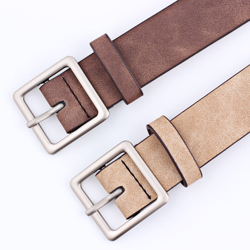 All-match Square Buckle Pu Fashion Trend Belt