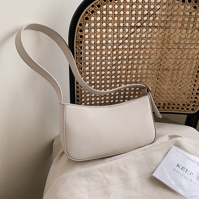 LEFTSIDE Cute Solid Color Small PU Leather Shoulder Bags For Women 2022 Hit Simple Handbags And Purses Female Travel Totes