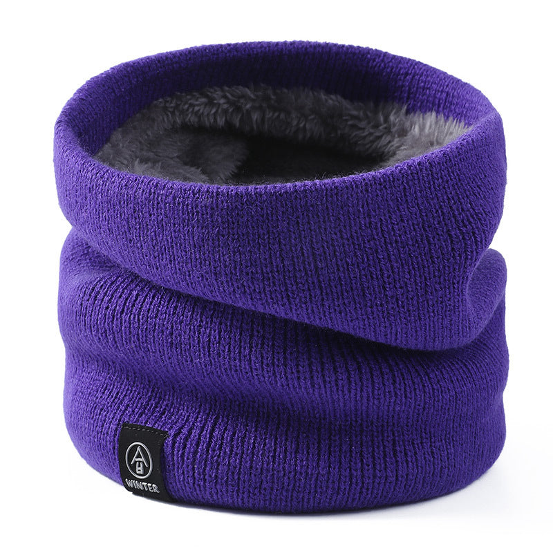 Knitted Wool Scarf Plain Weave Men's And Women's Warm Jacket Scarf