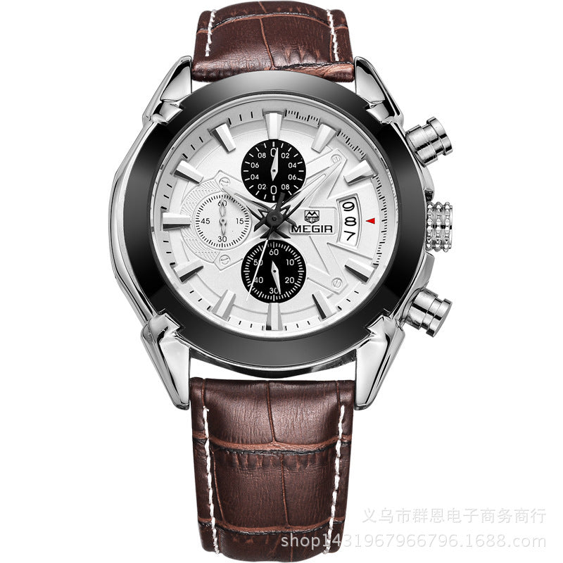 Men's watch men's watch Swiss three-eye luminous waterproof sports watch