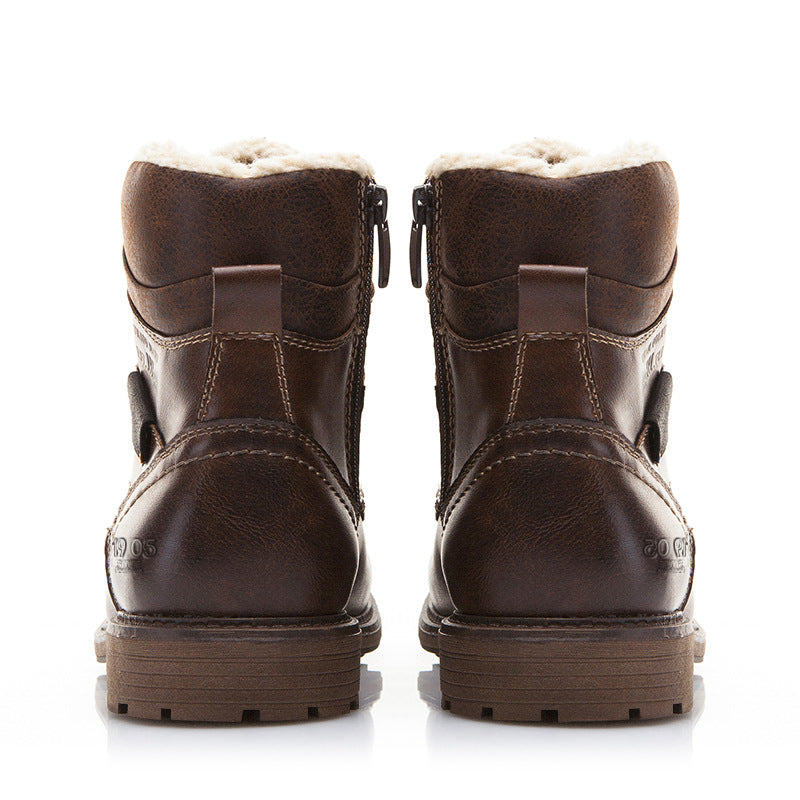 Lace up retro snow boots