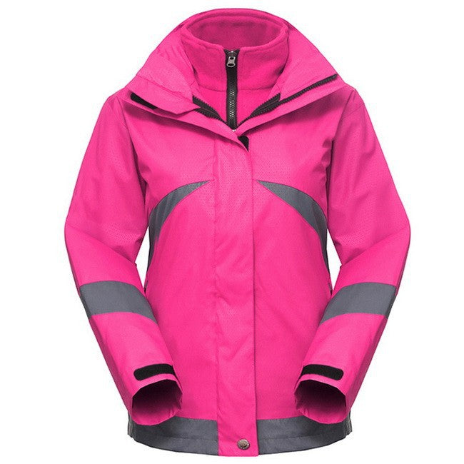 Ladies Outdoor Mountaineering Camping Leisure Sports Ski Rush Clothes 2 And 1 Jacket