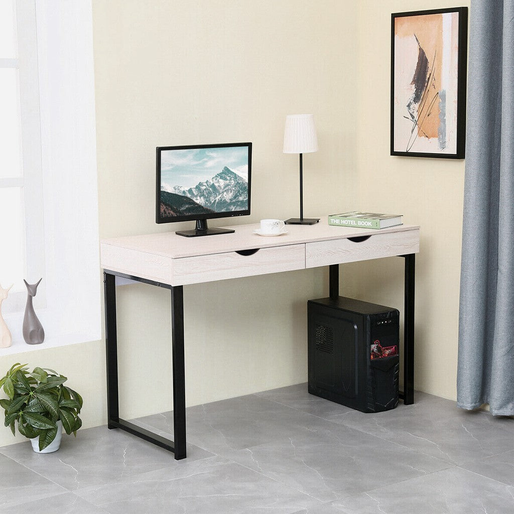 Computer Table Laptop Office Desk Study Table Workstation With 2 Drawers