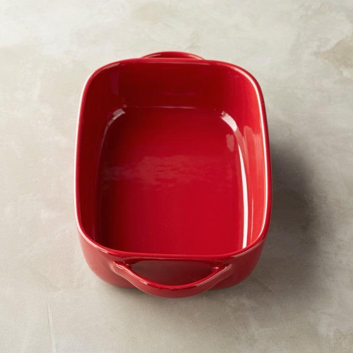 Elliptical creative ceramics binaural dish high soup pan home baked rice plate rectangular cheese cake tray