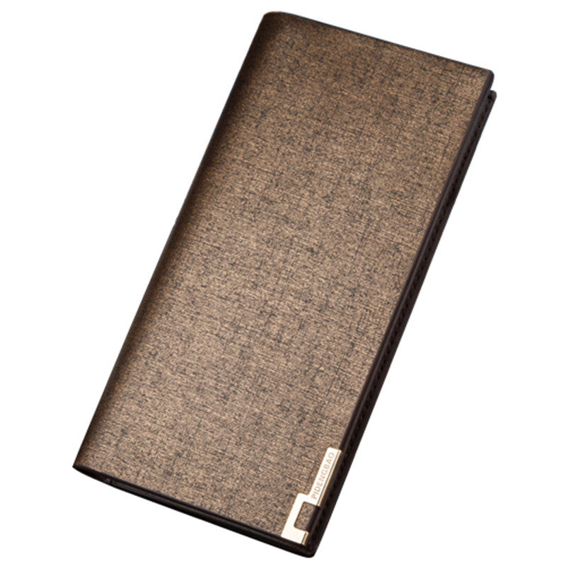 A high grade gold and sand purse for men's long wallet, purse, sands, commercial leisure leather goods wholesale