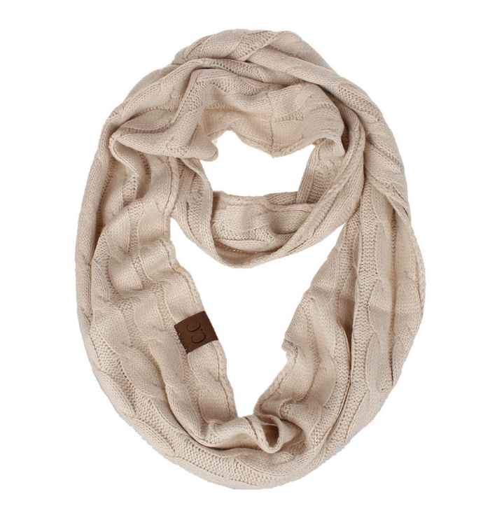 Cable Knit Infinity Scarf