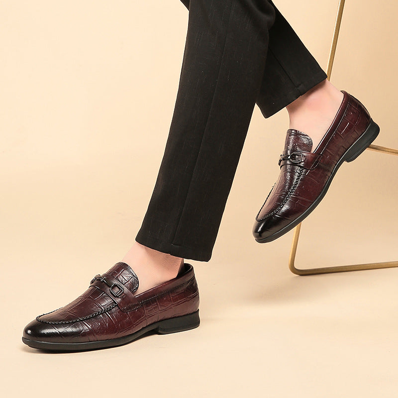 The First Layer Of Cow British Leather One-legged Loafers