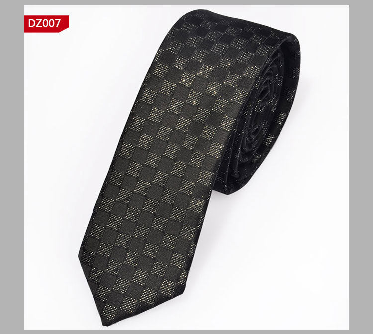 British Style Polyester Yarn Dyed Male 5cm Narrow Tie