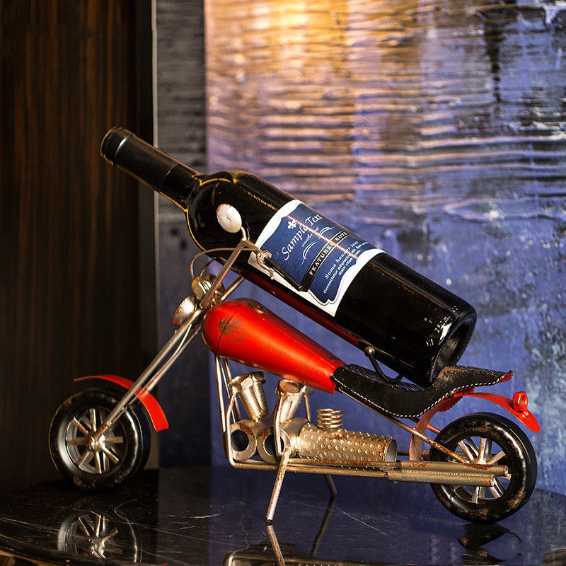 Drunk Driving Wine Cabinet Ornaments Wine Bottle Wine Rack Wrought Iron Bar Home Harley Wine Cabinet