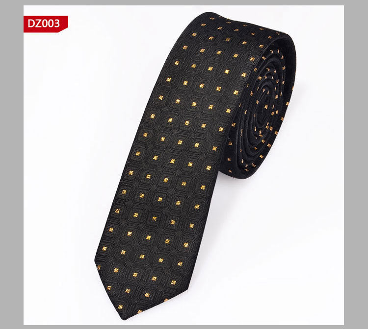 British Style Polyester Yarn Dyed Male 5cm Narrow Tie