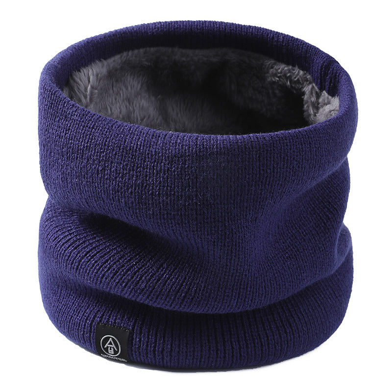 Knitted Wool Scarf Plain Weave Men's And Women's Warm Jacket Scarf