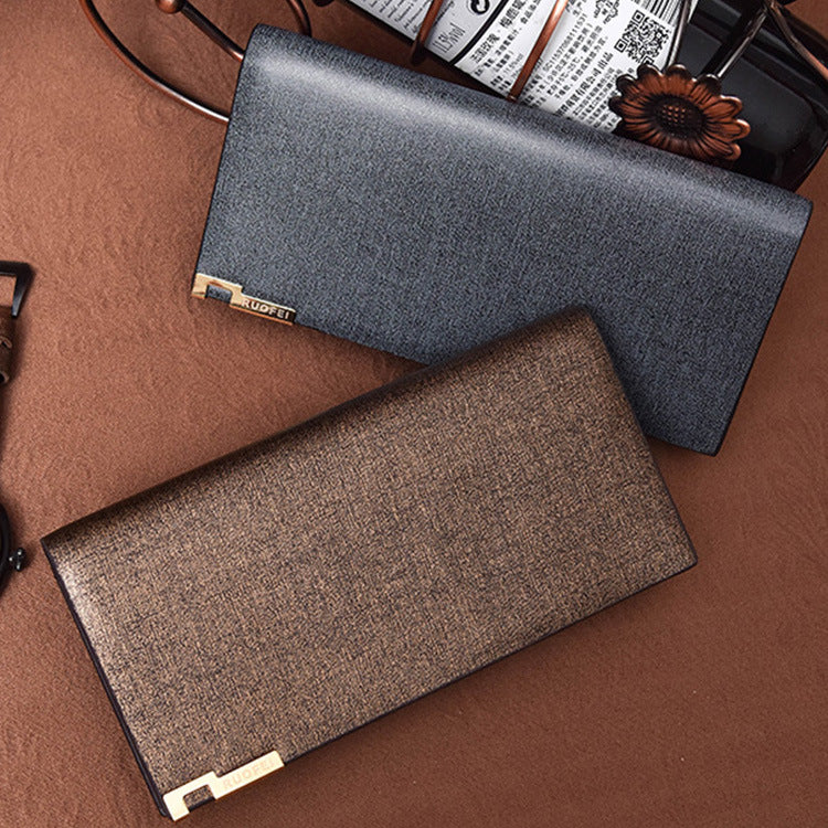 A high grade gold and sand purse for men's long wallet, purse, sands, commercial leisure leather goods wholesale