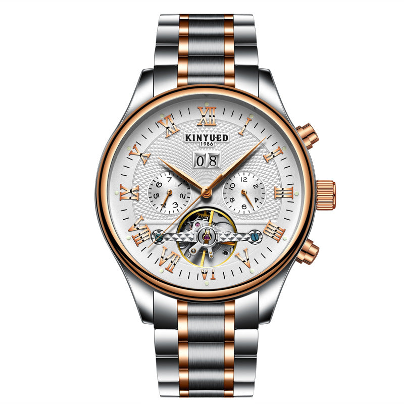 KINYUED Swiss Waterproof Black Tourbillon mechanical watch Automatic Mens Watch seeking agent