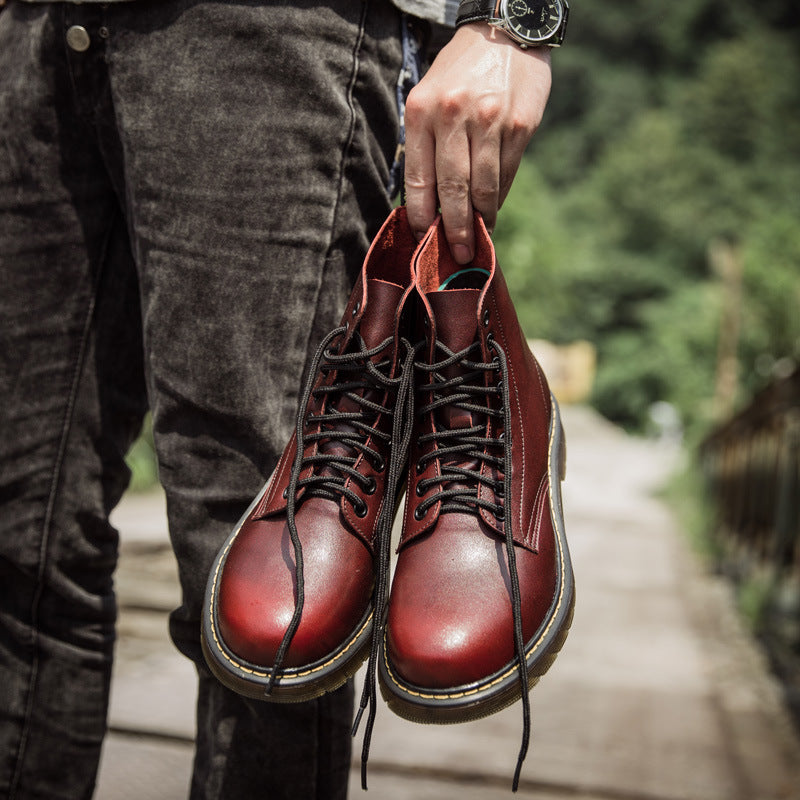 New winter men's boots and leather and velvet Martin BOOTS Mens Boots brand men's custom tooling
