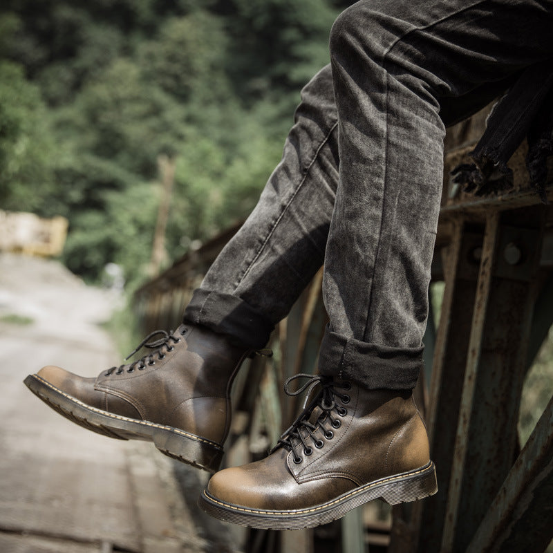 New winter men's boots and leather and velvet Martin BOOTS Mens Boots brand men's custom tooling