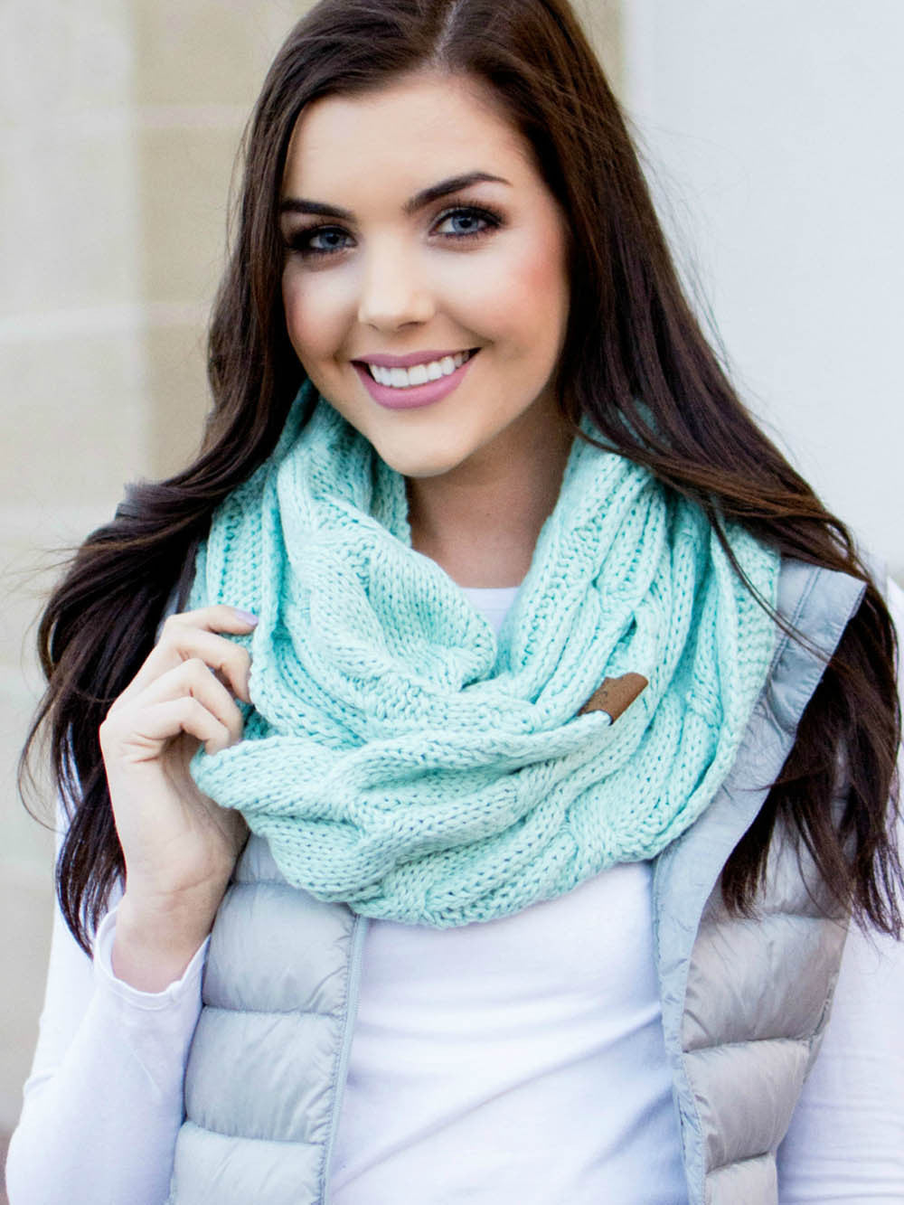 CC scarf wool knit bib winter collar