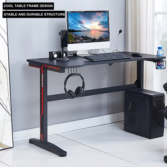 Gaming Desk 47.2 inches Home Office Computer Table, Black Gamer Workstation