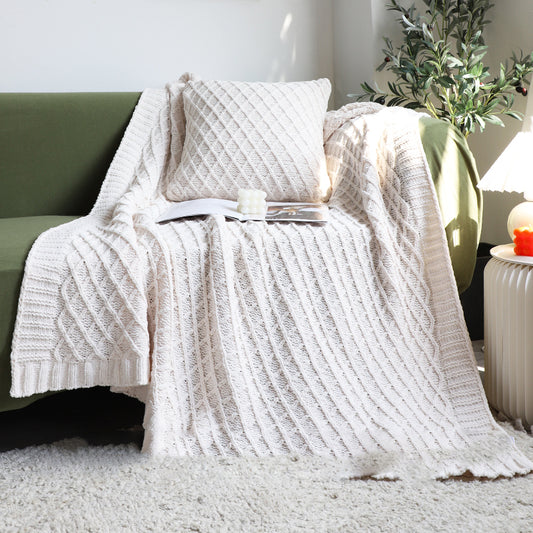Household Simple Thickened Soft Chenille Knitted Blanket