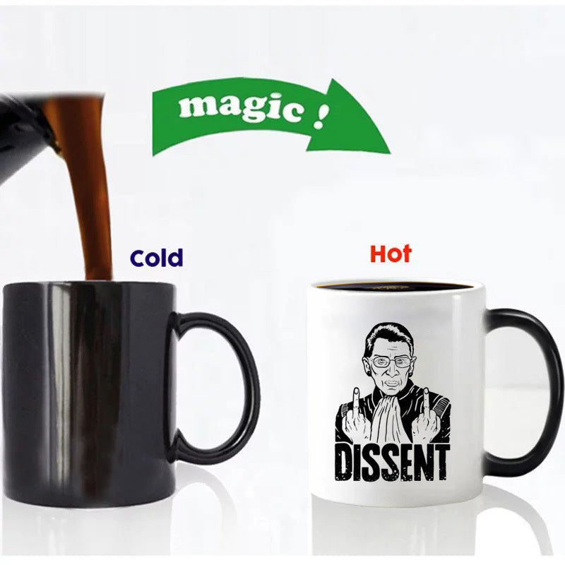 Color-changing Mark Ceramic Coffee White Water Cup