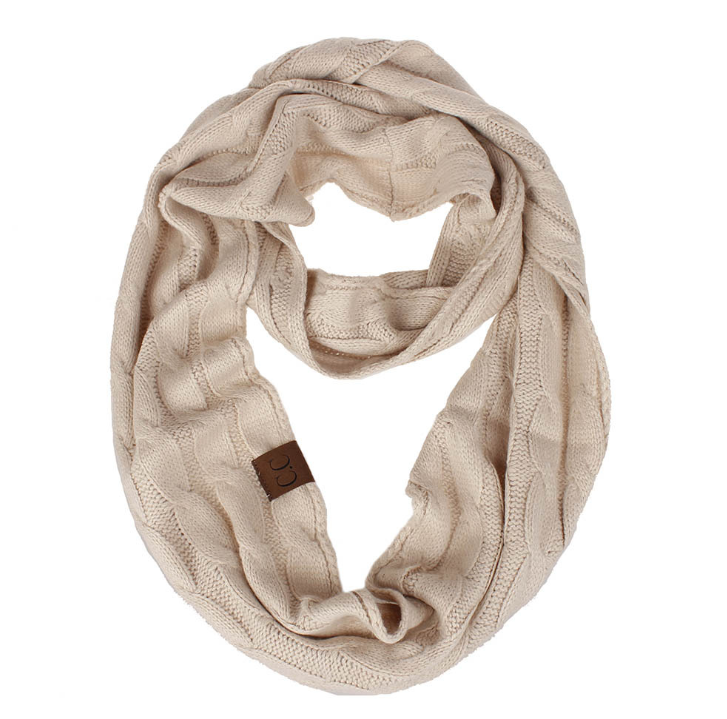 CC scarf wool knit bib winter collar